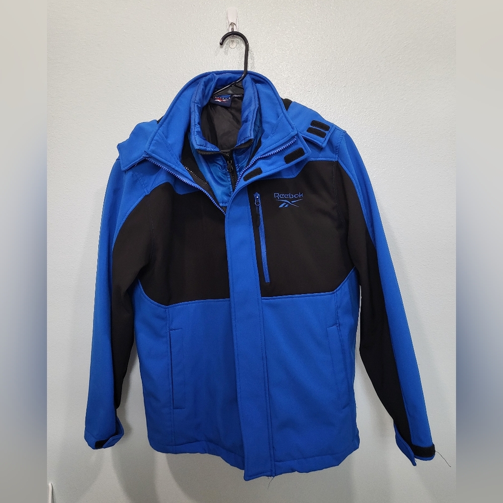 Reebok Boys 3 in 1 Blue and Black Jacket